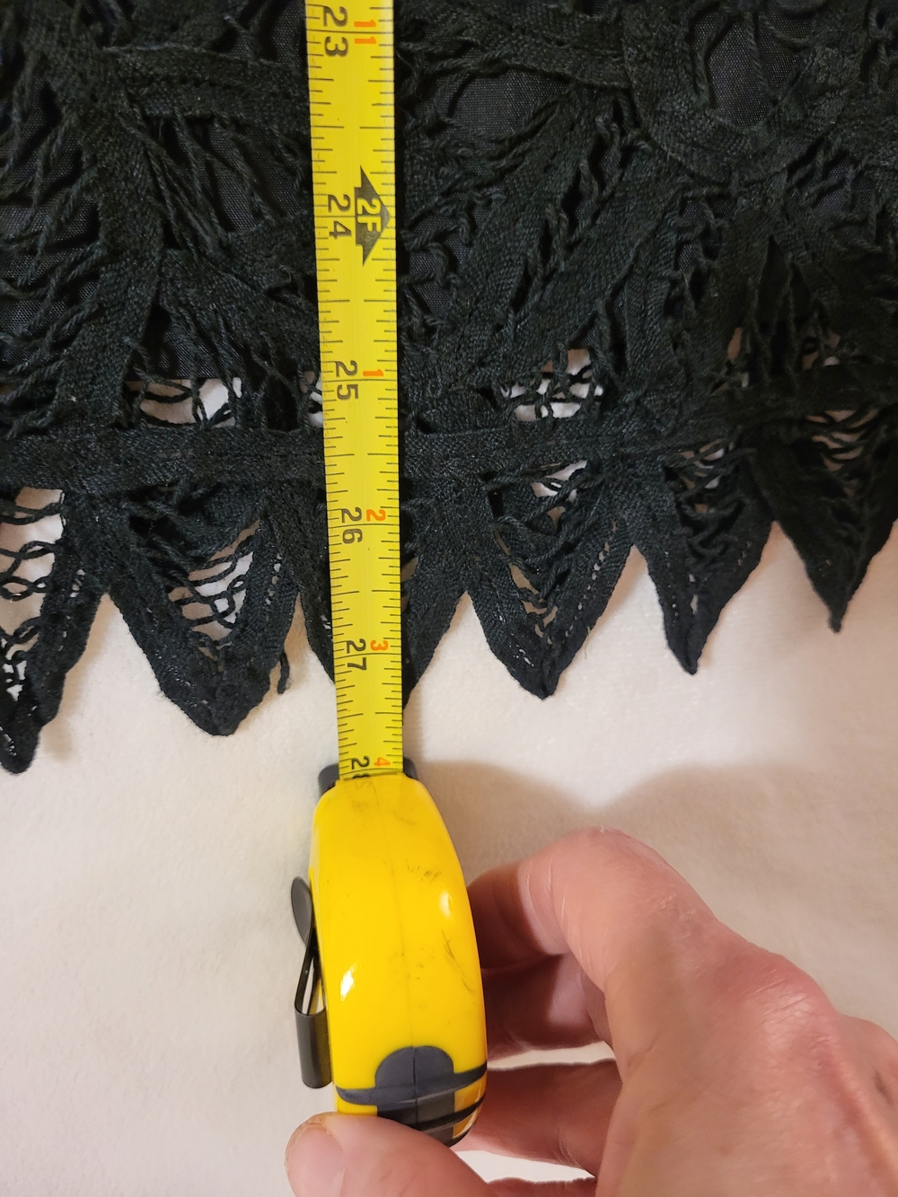 Chico's Women's Black Crochet Lace A-Line Skirt Sz. 1(8-10) - Picture 4 of 8